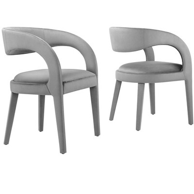 Modway Pinnacle Performance Velvet Dining Chair Set of Two