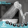 Attop Shower Head 4.7 Inch Chrome 6-Setting Detachable Showerhead Set with 59 Inch Stainless Steel Hose and Adjustable Showerhead Holder - 3 of 4