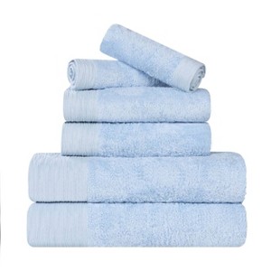 Rayon From Bamboo Cotton Blend Eco-Friendly Hypoallergenic Solid Bathroom Towel Set by Blue Nile Mills - 1 of 4