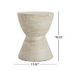 Christopher Knight Home Urkta Hourglass-shaped Light Weight Concrete Side Table, Travertine - 3 of 4