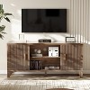 SUGIFT Mid Century Modern TV Stand for 55–65 Inch TVs – Fluted Door Entertainment Center with Storage Cabinets, Wood Media Console - 2 of 4