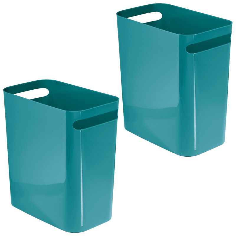 mDesign Plastic Slim Large 2.5 Gallon Trash Can Wastebasket, 1 of 7