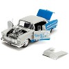 1955 Chevrolet Bel Air "Ghost Gas - Mike's Speed Equip" Light Gray & Blue "Bigtime Muscle" Series 1/24 Diecast Model Car by Jada - 2 of 4