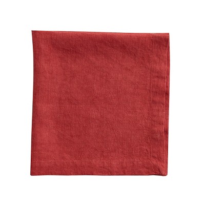 Split P Linen Napkin Set - Coral