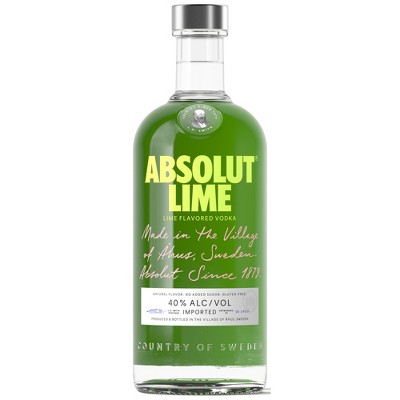 Absolut Lime Vodka - 750ml Bottle