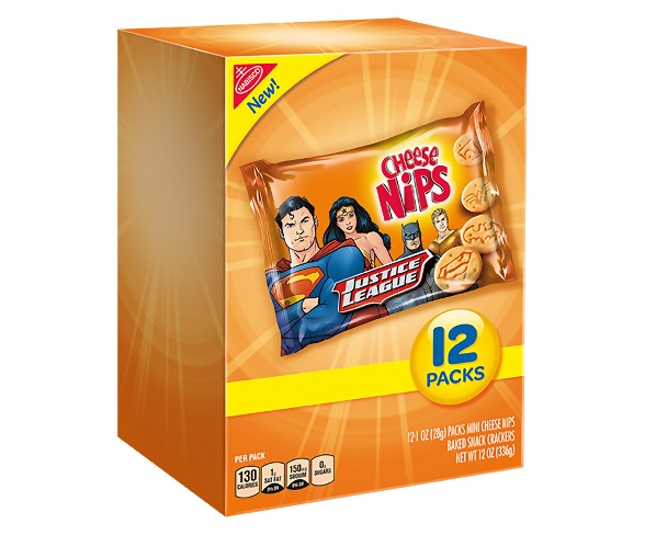 Cheese Nips Justice League Cheese Crackers - 12ct