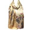 Wrapables Luxurious 100% Charmeuse Silk Long Scarf with Hand Rolled Edges, Swallows - 3 of 4