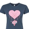 Women's - Marvel - Spider-man Valentine Heart Web Juniors Fitted Graphic T-Shirt - 2 of 3