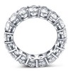Pompeii3 6 Ct Oval Moissanite Eternity Ring Womens Wedding Band 10k White Gold - 2 of 4