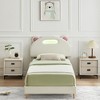 Garvee Twin Upholstered Platform Bed with LED Lights and Headboard, No Box Spring Needed - 2 of 4