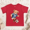 The Juniper Shop Watercolor Soccer Bear Toddler Short Sleeve Tee - 3 of 4