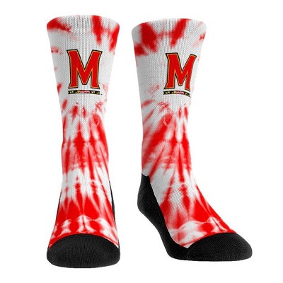 NCAA Maryland Terrapins Adult Tie Dye Socks - L/XL