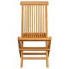 vidaXL Patio Chairs with Light Blue Cushions 4 pcs Solid Teak Wood - 3 of 4