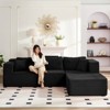Mjkone 106''Minimalist 2-Piece Corduroy Modular Chaise Sectional Sofa Deep Seat,L-Shaped Upholstered Couch With Right Chaise - 4 of 4
