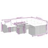 vidaXL Garden Sofa Set Grey - 3 of 4