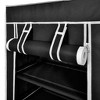 vidaXL 5 Tier Shoe Rack Tower Portable Storage Organizer with Shelf - Black - 4 of 4