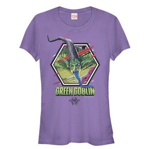 Juniors Womens Marvel Spider-Man: Into the Spider-Verse Goblin T-Shirt - 1 of 3