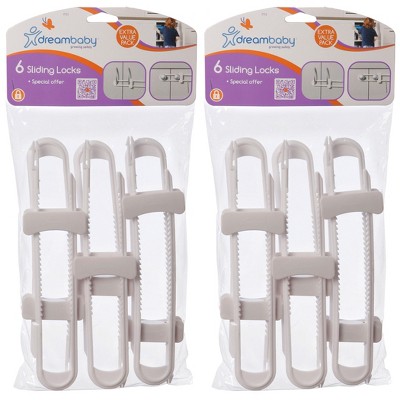 Image of Dreambaby Cabinet Sliding Locks, 6 Per Pack, 2 Packs