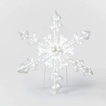 36in LED Garage Decor Dew Drop Rope Snowflake Christmas Novelty Silhouette Light Cool White - Wondershop™