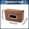 Unique Bargains Car Tissue Box Organizer Diamond Pattern PU 8.27"x4.92"x2.95" 1 Pcs - 4 of 4