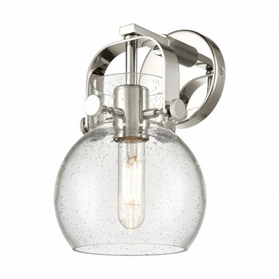 Pilaster II Sphere - 1 Light Wall Sconce In Industrial Style-9.75 Inches Tall and 6.5 Inches Wide