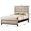 Okak Twin/Full/Queen Cotemporary Platform Bed Frame Panel Low-profile Bed with Geometric Design Headboard Strong Wood Slats Easy to Assemble - 4 of 4