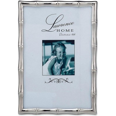 Lawrence Frames 710146 Silver Metal Bamboo 4x6 Picture Frame