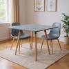 HomeRoots 32" Gray and Natural Wood Square Dining Table - 2 of 4