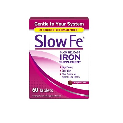 Slow Fe Slow Release Iron Supplement Tablets - 60ct