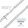 KISPER Italian 925 Sterling Silver Diamond Cut 5mm Curb Cuban Link Chain Necklace - for Men & Women with Lobster Clasp - Made in Italy - 3 of 4