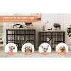 Kumasinova 43.3" Dog Crate Furniture with Wrought Iron Frame,Dog Kennel Indoor with Side Door,Dog Cage with Open View for Medium and Large Dogs - 3 of 4