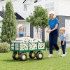 Heavy Duty Garden Wagon Cart with 10" All-Terrain Tires, 2-in-1 Convertible Steel Utility Cart Removable Mesh Sides, 180° Swivel Handle for Yard/Lawn - 2 of 4