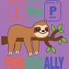 Girl's Design By Humans Funny Science Sloth i Nap Periodic Sloths Lovers By yargic T-Shirt - 2 of 3
