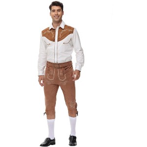 Clearlove Men’s Elevated Suede-Touch Belted Shorts - Performance Weave with Modern Inseam - 1 of 4
