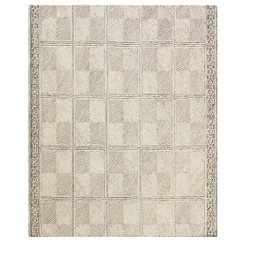 HomeRoots 5' X 8' Moss Green Wool Abstract Geometric Hand Tufted Non Skid Area Rug - 1 of 4