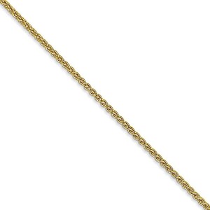 Black Bow Jewelry 1.65mm 10k Yellow Gold Solid Spiga Chain Necklace - 1 of 4