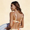 Women's Vibrant Floral Print V-Wire Ruffled Sleeve Bikini Top - Cupshe - 3 of 4