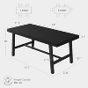 Industrial Dining Table for 4-6 People, 63" Long Wooden Kitchen Table with Sturdy Metal Frame & Natural Wood Finish, for Kitchen, Dining Room - 2 of 4