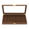 YIYIBYUS Knife Display Case Knife Case Box Storage for 8 Pocket Knives with Glass Window - 4 of 4