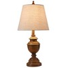StyleCraft French Oak Marion Table Lamp Light Beige: Polyresin Base, Linen Shade, UL Listed, 3-Way Rotary Switch - 4 of 4