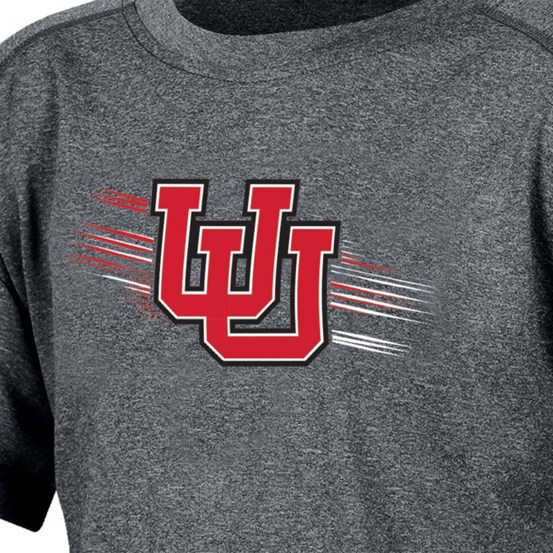 NCAA Utah Utes Boys&#39; Gray Poly T-Shirt, 3 of 4