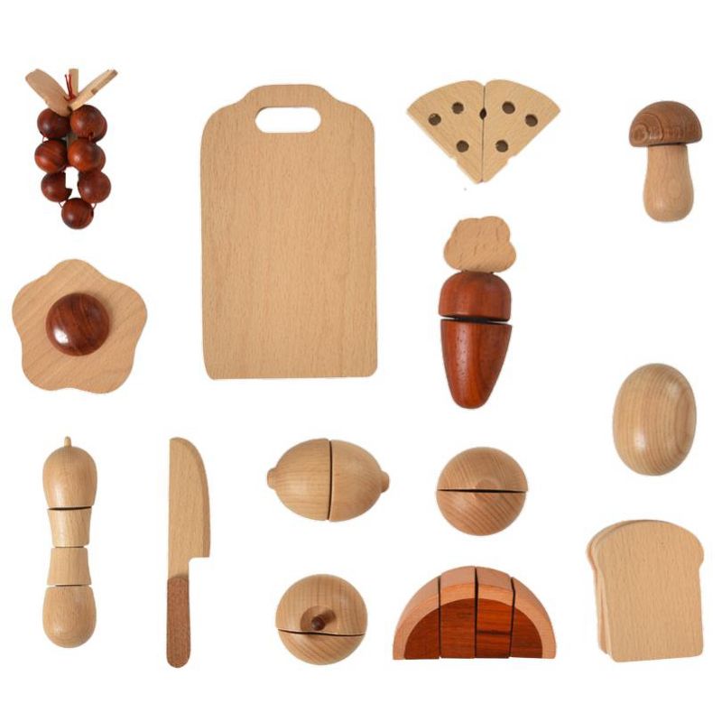 Avenlur Wooden Play Food Sets for Kids Kitchen, 1 of 7
