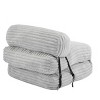 Bean Bag Chair for Adults Foldable Lounger with Light Faux Fur, Convertible Floor Sofa for Bedroom or Living Room-The Pop Home - 4 of 4