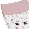 Sweet Jojo Designs Girl Changing Pad Cover Watercolor Floral Garden Rose Pink and Taupe - 4 of 4