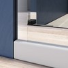 NicBex Shower Door 44-48"W x 72"H Adjustable Semi Frameless Double Sliding Glass Tub Door with 1/4" (6mm) Clear Tempered Glass - 3 of 4