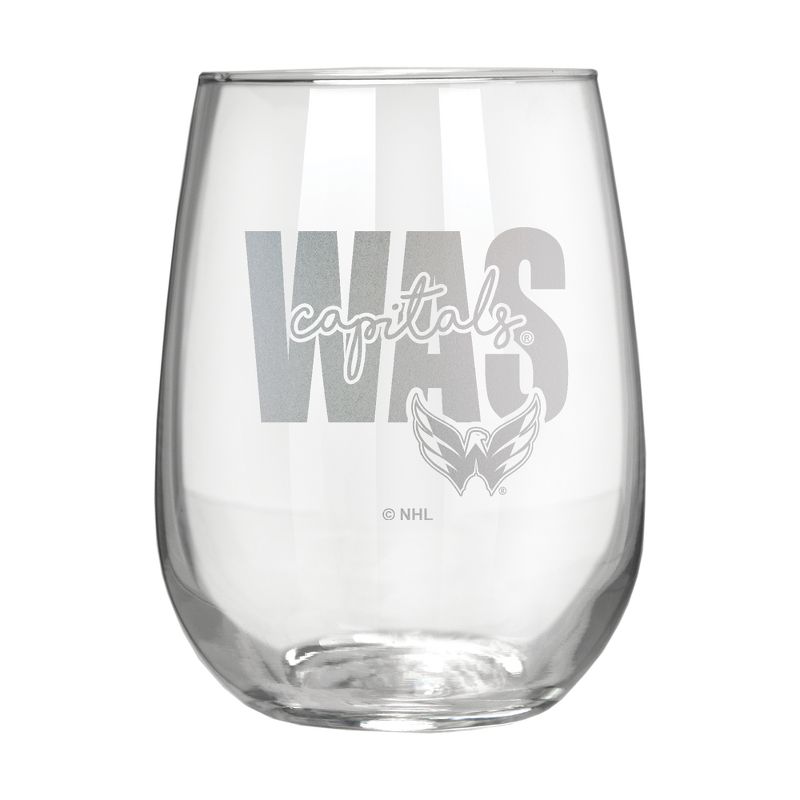 NHL Washington Capitals The Vino Stemless 17oz Wine Glass - Clear, 1 of 2
