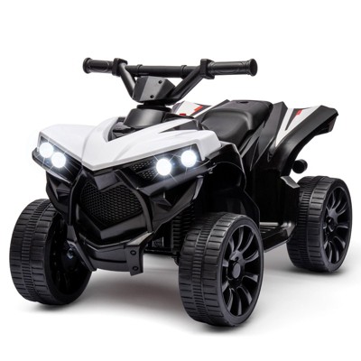 Acekool Kids 6V ATV 4 Wheeler Ride-On Toy with Music, Foot Pedal, Wear-Resistant Wheels, Battery Powered Electric Quad Car