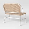 Suffield Wicker Patio Bench with Back - Threshold™: Steel Frame, Rust & Weather-Resistant, Seats 2 - 4 of 4