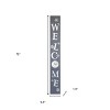 HomeRoots 72" Gray And White Solid Wood Welcome Christmas Snowman Porch Sign - 3 of 4