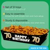 Big Dot of Happiness 70th Birthday Party Paper Food Trays, Disposable Food Boats, Black & Gold, Picnic, BBQ, Double-Sided Paper Meal Holders - 12 Ct - 3 of 4